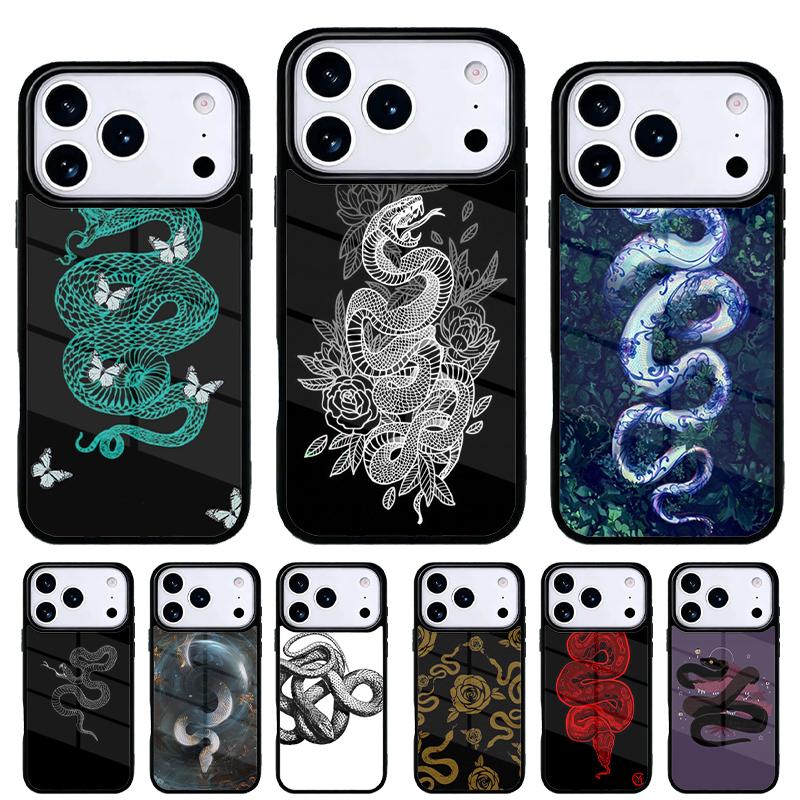 Snake Drawing Art Phone Case for iPhone 17 Air 16e 15 14 13 Pro Max Back Cover for 12 11 Pro Coque