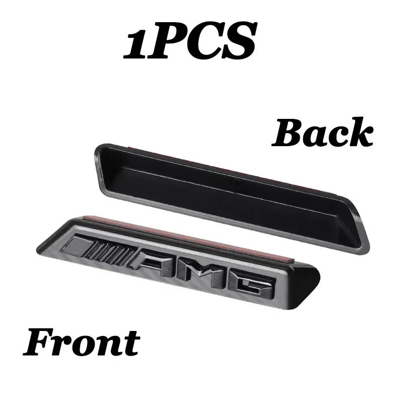 3D ABS Car AMG Sticker Mercedes Benz AMG Badge Logo Front Grille Emblem Decoration Decals Auto Modification Accessories ETP7