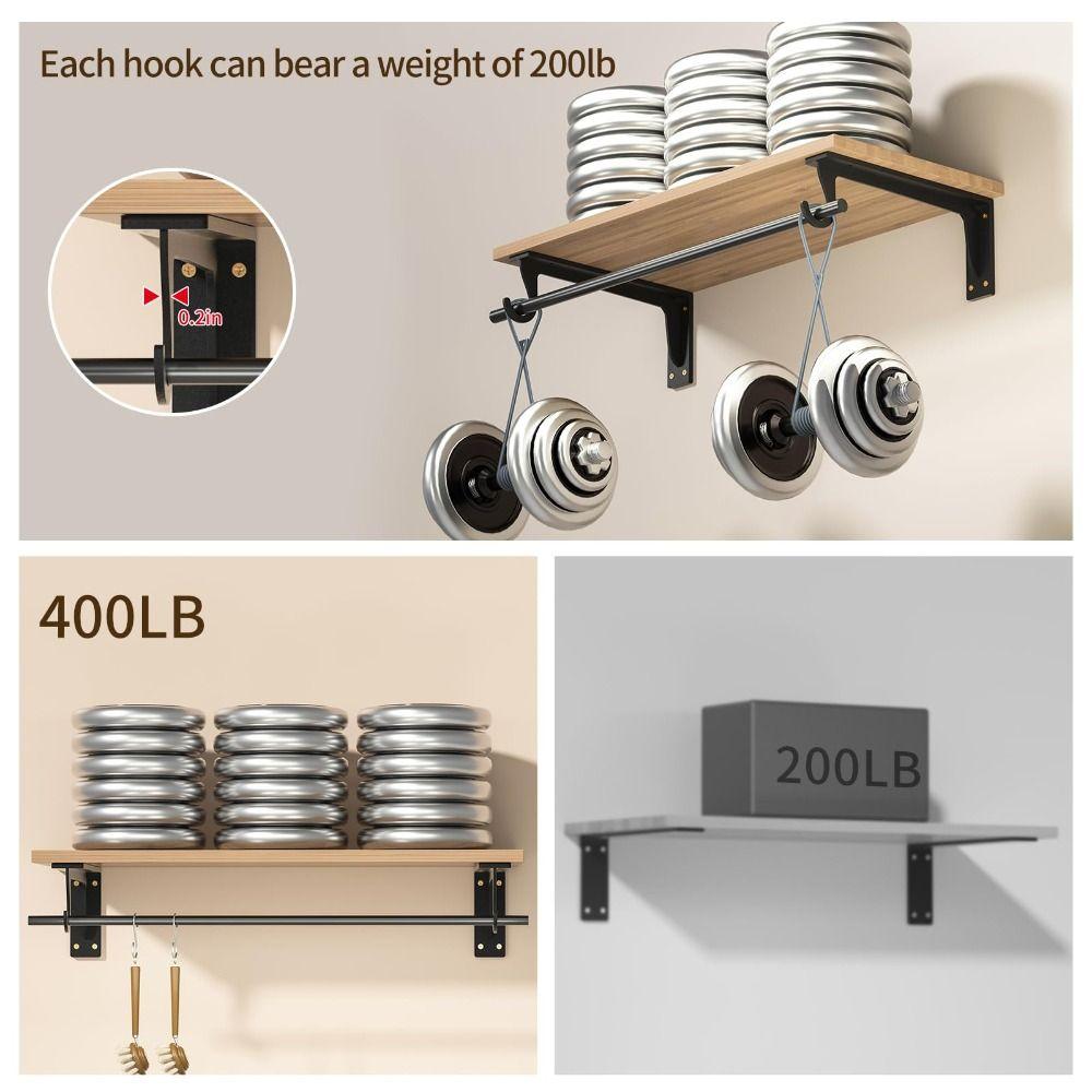 Wytrzymały wspornik półki szafowej Solidny trójkątny wspornik metalowy Montowany na ścianie wieszak Ogród