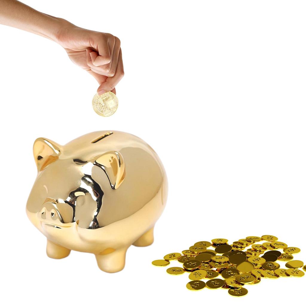 Salvadanaio Porcellana Oro Maialino Carino Salvadanaio Monete Arredamento Creativo per la Casa Decorazione Maialino Portafortuna Salvadanaio Decorazione per la Casa