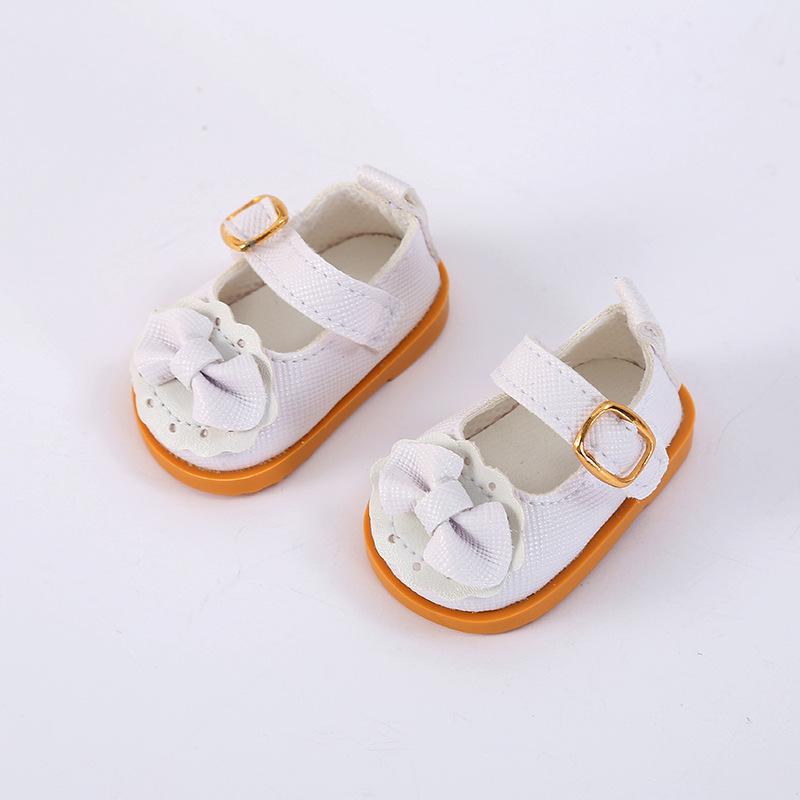 20cm Cotton Doll Bow Princess Shoes - Star Pattern Leather Dress-up Accessories