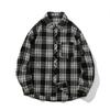 Women's Warm Plaid Shirt Autumn And Winter Long Sleeve Buttons Up Jacket Soft Lined Flannel Coat With Pockets