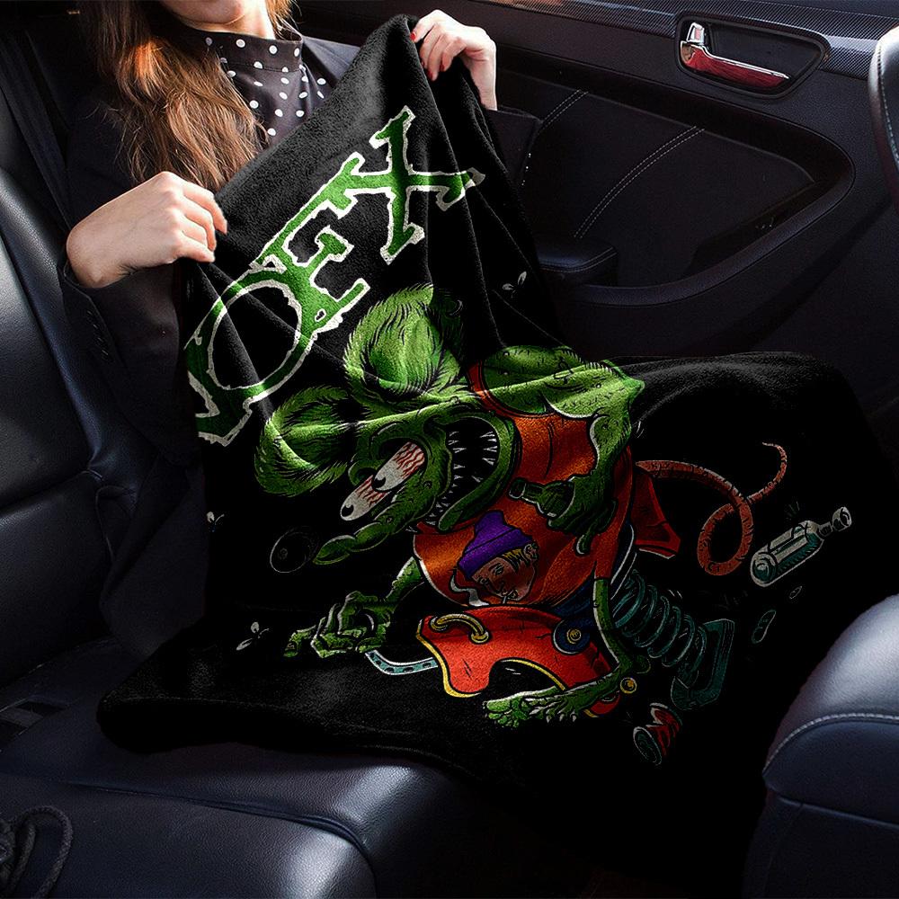 1pc NOFX Throw Blanket Soft Flannel, Cozy All Season Polyester Perfect for Home, Office