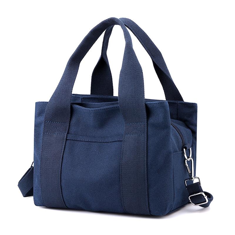 Multi-compartment Multi-pocket Large Capacity Tote Bag Small Work Bag Thousand-layer Canvas Hand-held Shoulder Messenger Bag