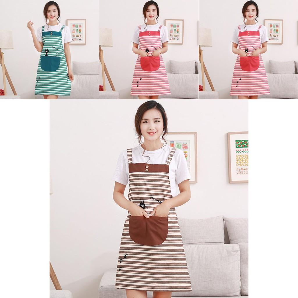 Versatile And Stylish New Cute Home Womens Striped Bib Cooking Apron For Every Occasion