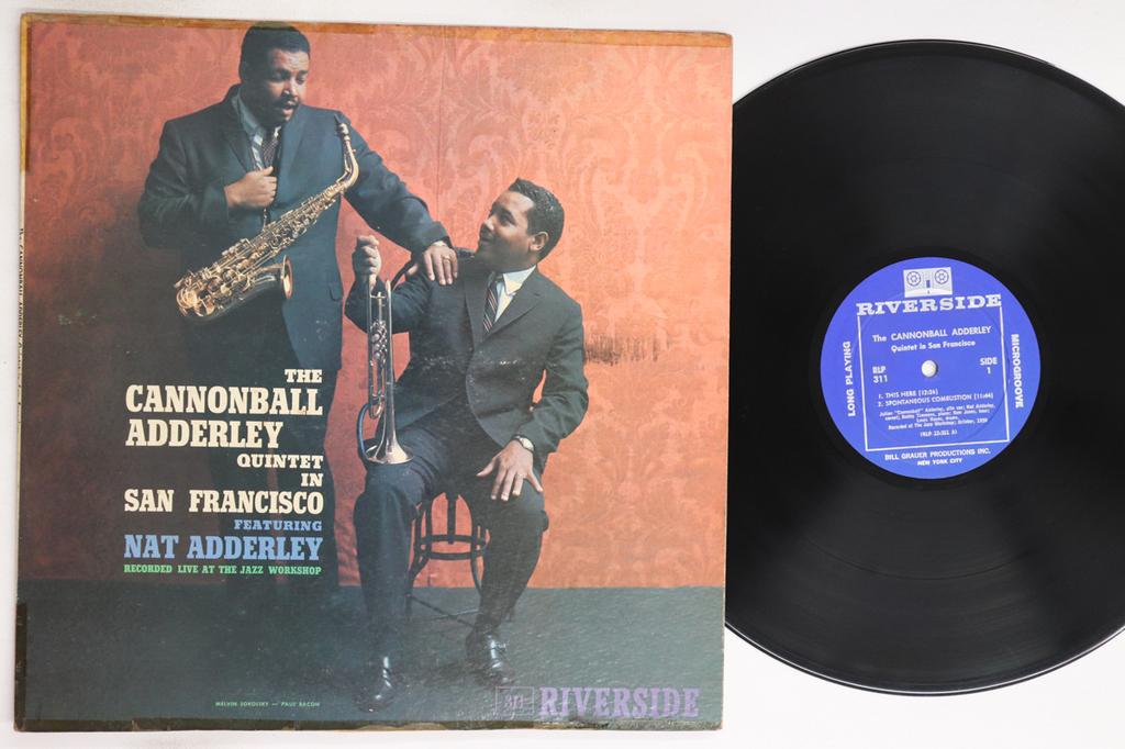 LP Record CANNONBALL ADDERLEY, NAT ADDERLEY - Cannonball Adderley Quintet In San  RLP311 RIVERSIDE US Jazz Used