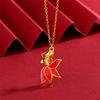 Transporting koi Niche Design High-end Feel 925 Sterling Silver Fish Personality Animal Necklaces  XL092