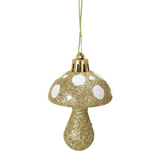 Set de 4 suspensions champignon de noel