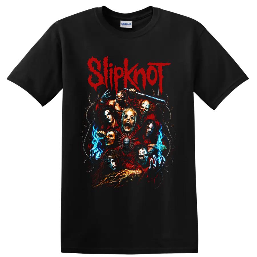 Slipknot T Shirt Heavy Metal Horror Masked Band Graphic Concert Tee Gift Fans