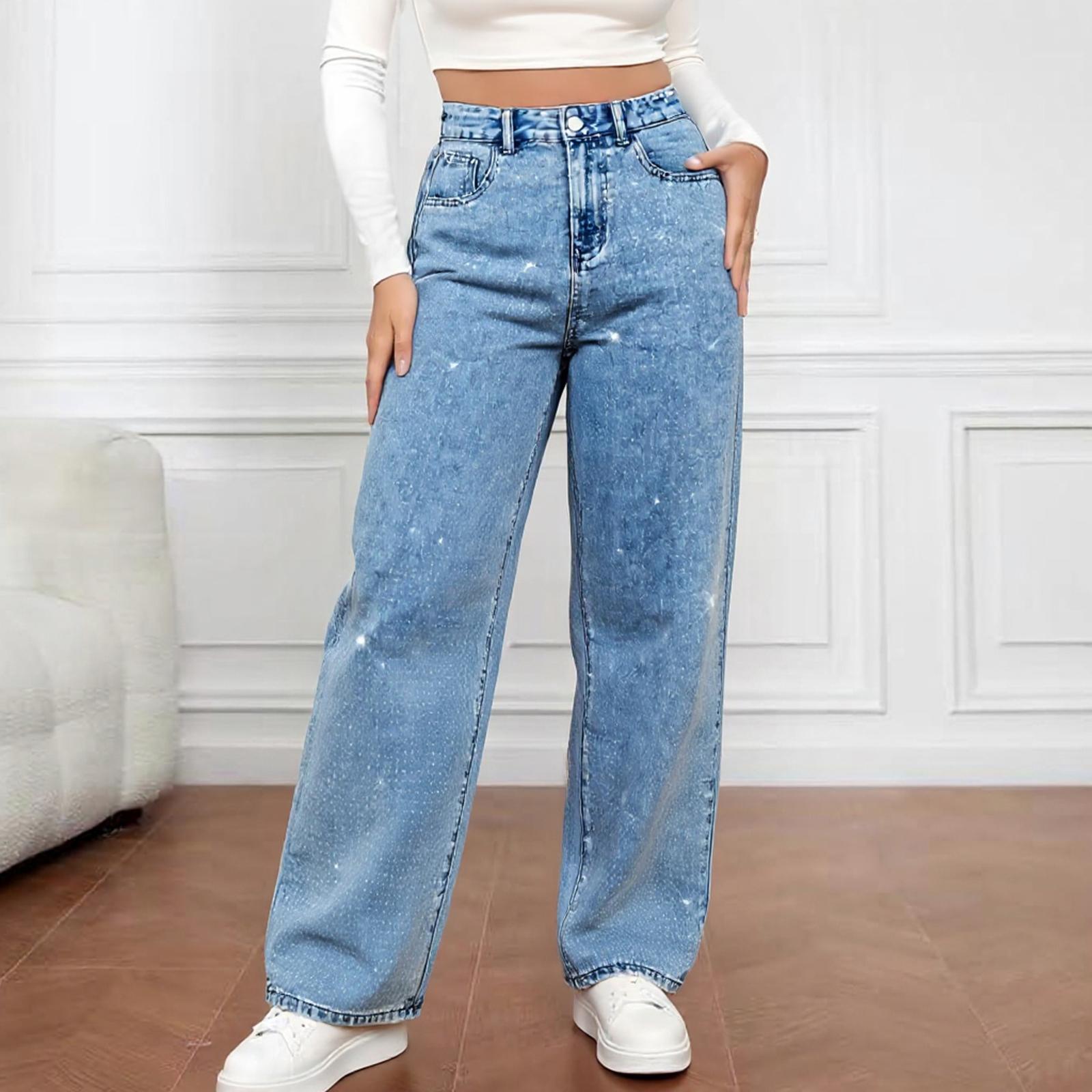 

Женские брюки большого размера, эластичные джинсы, свободные полуэластичные брюки XL