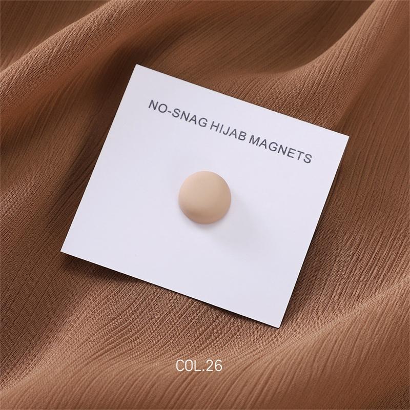 New 54color Matte Silk Scarf Hijab Magnet Brooch Strong Magnetic Buttons Round Shawl Dual-use Collar Clip Cufflinks
