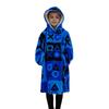 Playstation Unisex Adult Checked Fleece Sherpa Lined Oversized Blanket Hoodie