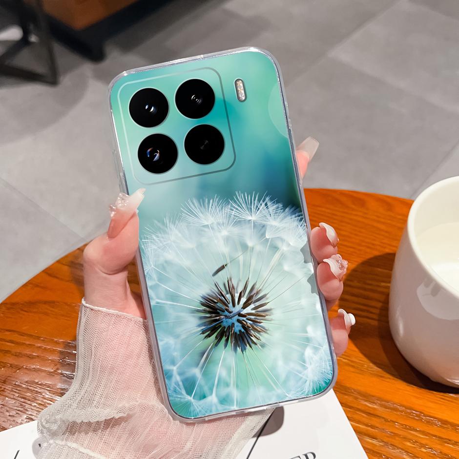 Cute Flower Case For Xiaomi 15 Pro Ultra Clear Soft Silicone Protective Bumper Cover For Xiaomi15Pro 15Ultra Anti Scratch Fundas
