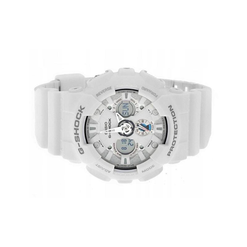 Casio G-SHOCK serisi 200 metre su geçirmez kuvars mekanizma reçine kayış Japon ve Kore saati erkek saati beyaz kadran GA-120A-7APR