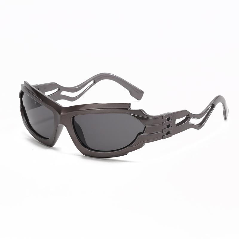 Fashion Cycling Hollow S-shaped Leg Punk Sunglasses Y2K Futuristic Sun Glasses Sports Cycling Glasses