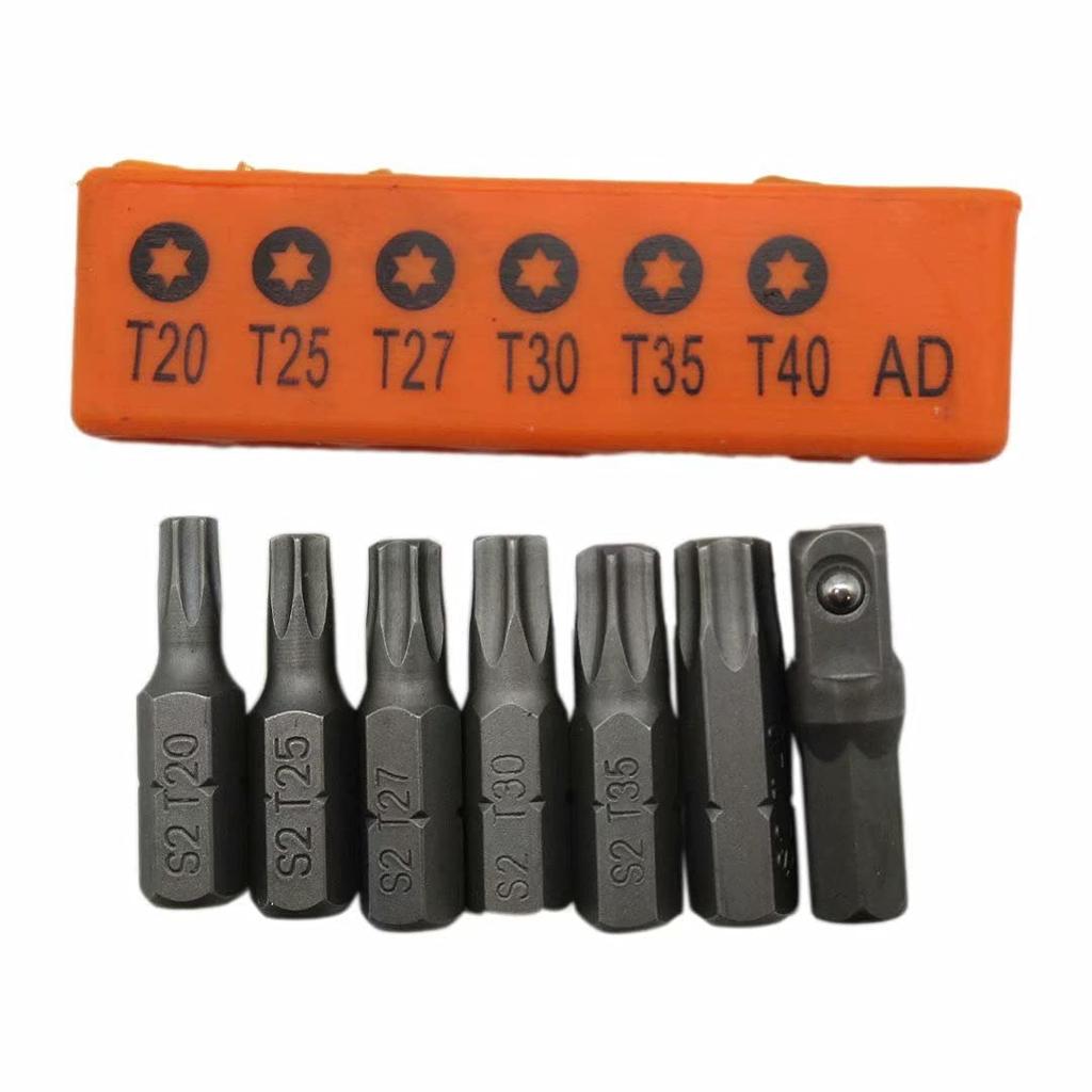 Professional 14-Piece Tamper Resistant Star Bits, S2 Alloy Steel, T5 - T40 Security Torx Bit Set