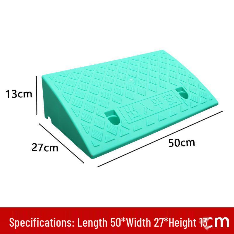 Plastic Ramp Pad: Car Uphill Climbing Slope Curb Threshold Speed Bump Step.