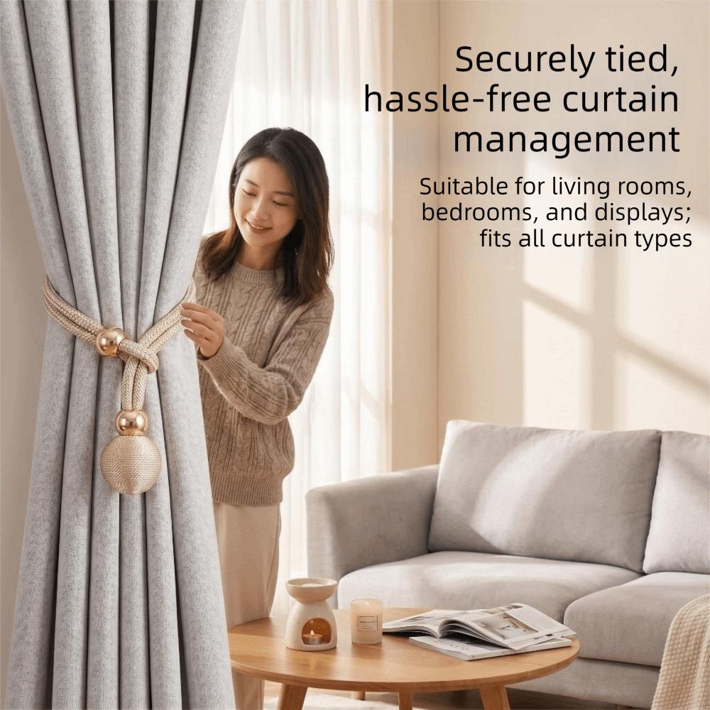 1 Par de Cuerda Sencilla para Cortina Correas Ajustables para Atar Cortinas Sujetador de Cortina Decoraciones para el Hogar