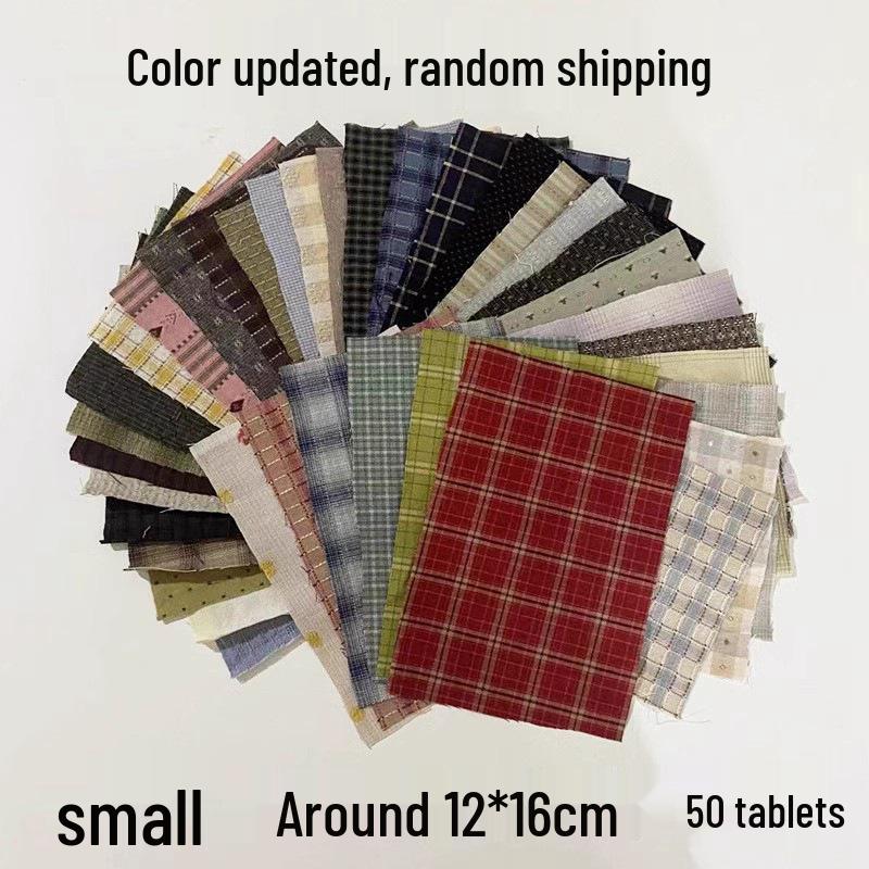 Pre-dyed Small Fabric Scraps for Doll Clothes and Patchwork Quilts with Needle by Hai Leide Zhu