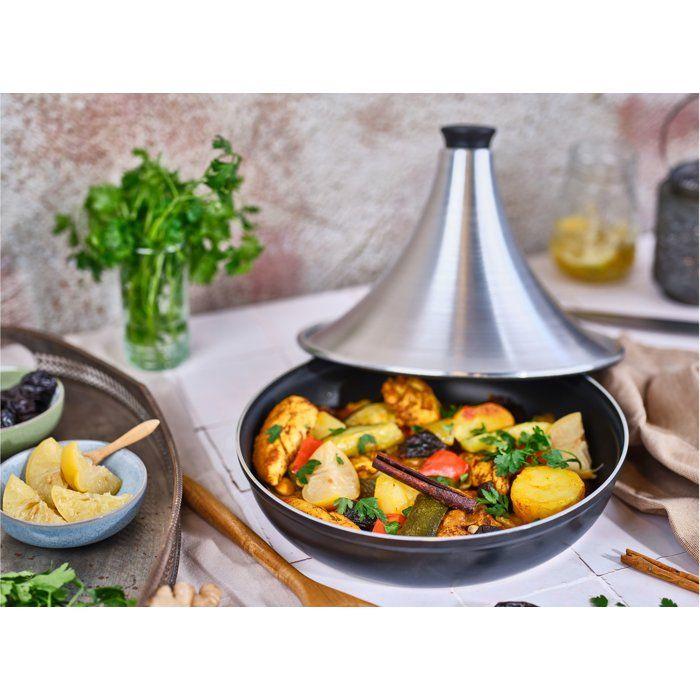 Tajine en aluminium - COSY & TRENDY - Tous feux dont induction - Ø 28 cm - Gris / Noir