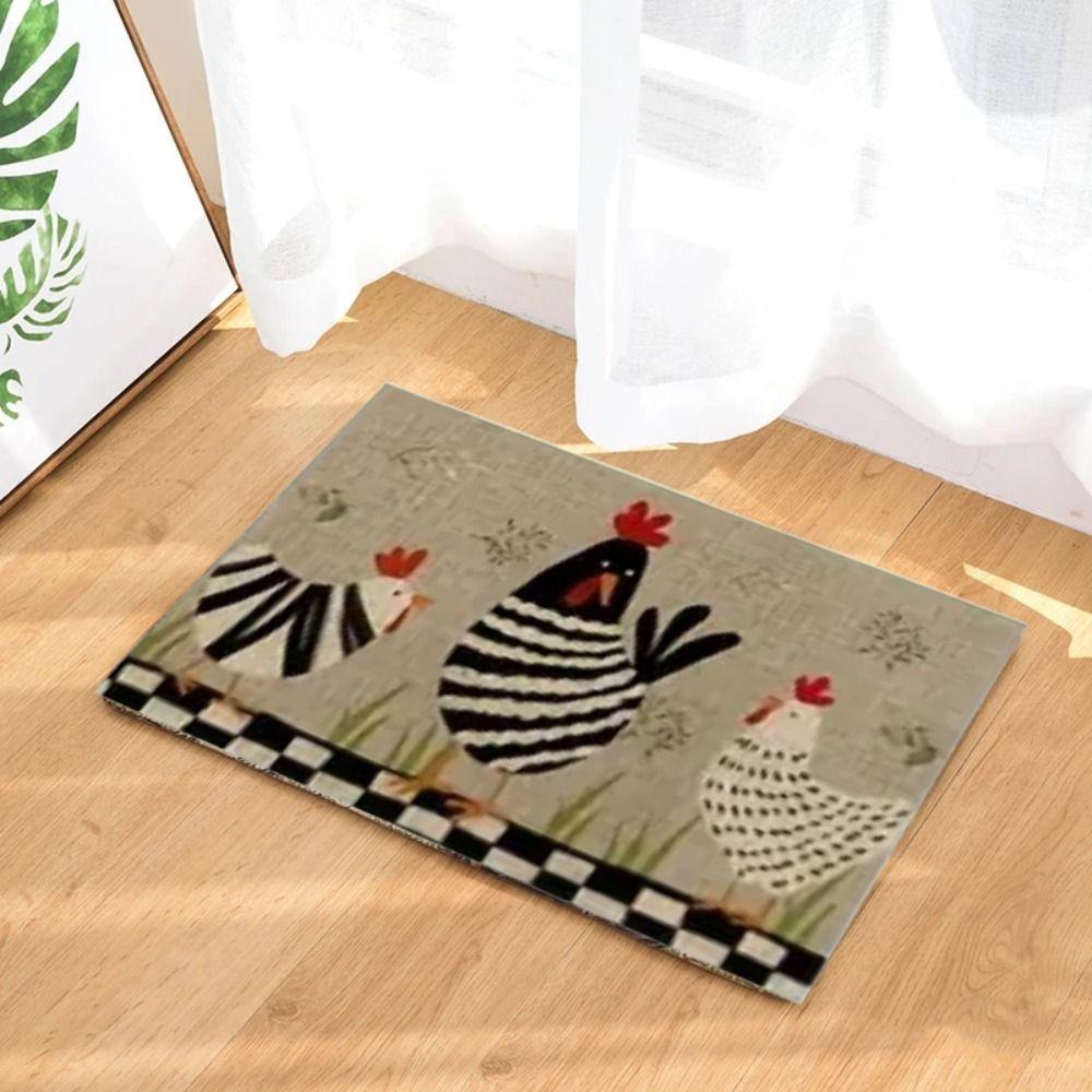 Super Absorbent Kitchen Carpet Wipeable Floor Mat Soft Chicken Kitchen Mat  Home Decor