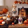 3 Halloween Highland Cow Statues, Cute Ghost Decorations, Hooded and Mummy Cow Statues with Pumpkin Decorations, for Layered Trays, Shelves