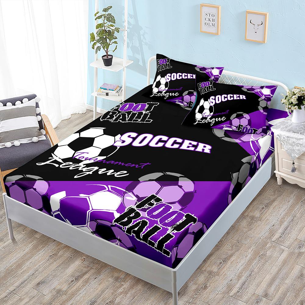 

Three-Piece Mattress, Bed Cover, Football Basketball Sports Decorative Mattress Protective Cover 100cm*190cm*40cm)*1pillowcase(51cm*75cm)*1