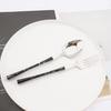 Black Silver 6/24Pcs Dinner Set Stainless Steel Dinnerware Knife Fork Spoon Flatware Tableware With Storage Cutlery Rack Set