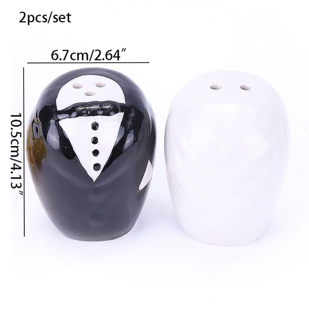 Cartoon Wedding Couples Salt Jars Cute Ceramic Seasoning Jars  Party Event
