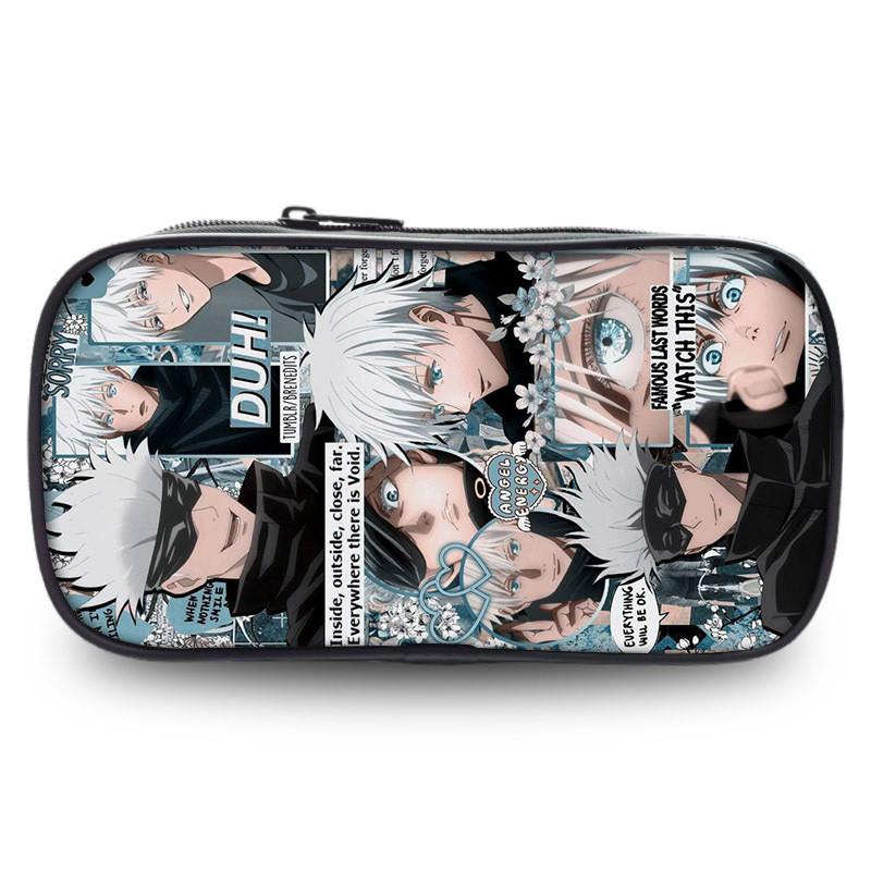 

Kaisen Highcapacity Jujutsu Pen Pouch Durable Oxford Fabric Anime Holder Stationery 2