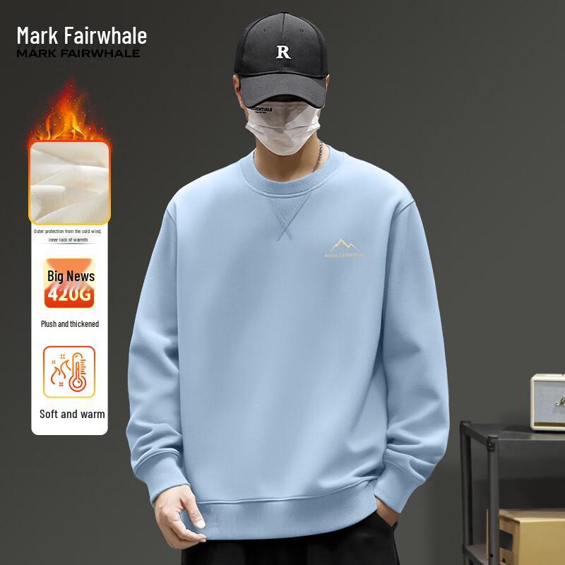 Mark Fairwhale Men's Fleece-Lined Round Neck Sweatshirt
