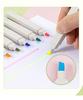 6pcs Light Color Highlighter Pen Set Soft Brush Art Marker Liner for Drawing Painting Office School