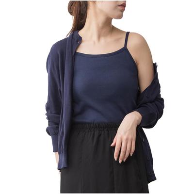 Inner with for Large Adjustable for Loungewear [Crossmarberry] Camisole, Stylish, Cups, Cotton, Women, Cute, 100% Cotton, Size, Strap, Stylish, Navy,