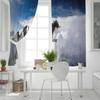 Cow Blue Sky White Clouds Fly   Window Curtains Curtains for Living Room Decorative Items Living Room