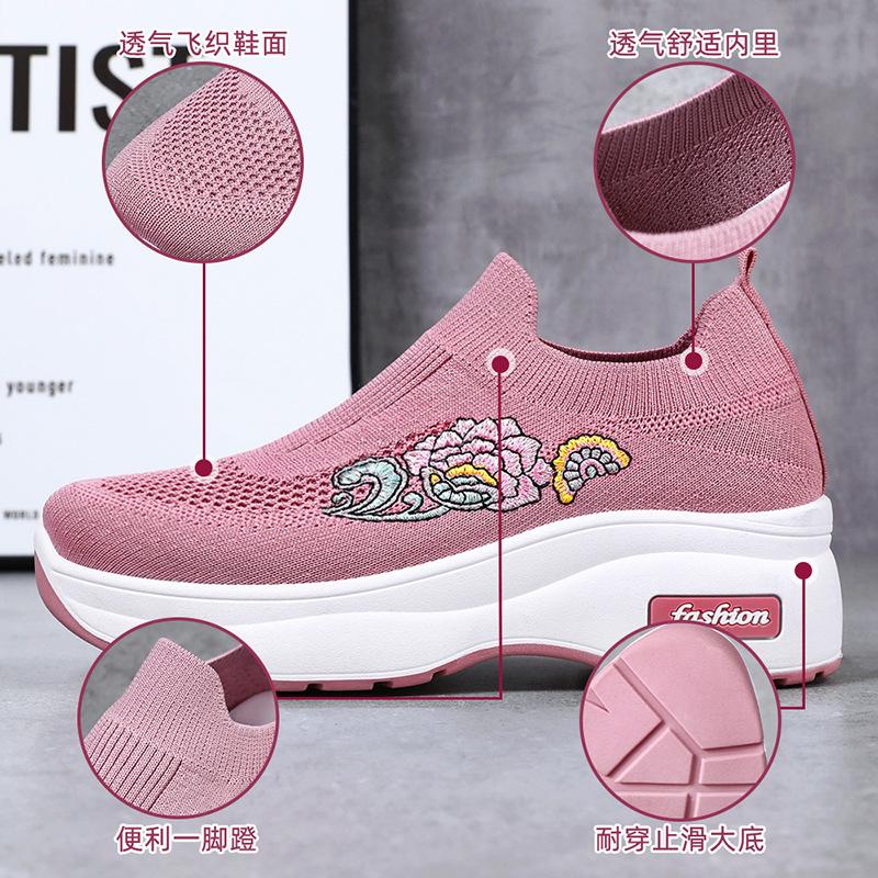 Shoes women's autumn new lightweight muffin sole casual shoes women's heightening shoes versatile platform shoes foreign trade women's shoes