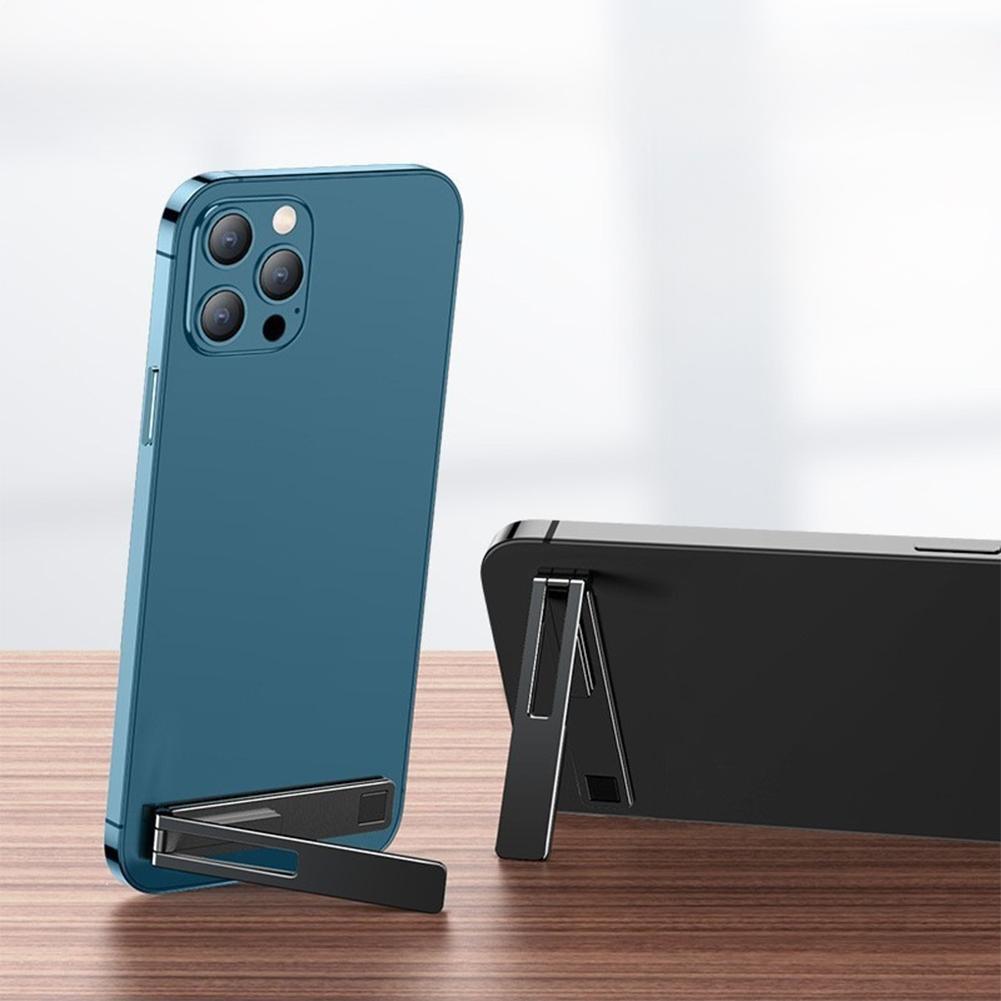 Ultra-Thin Metal Folding Phone Holder Alloy Invisible Back Stick Phone Desktop Holder Portable Mobile Support Phone Stand