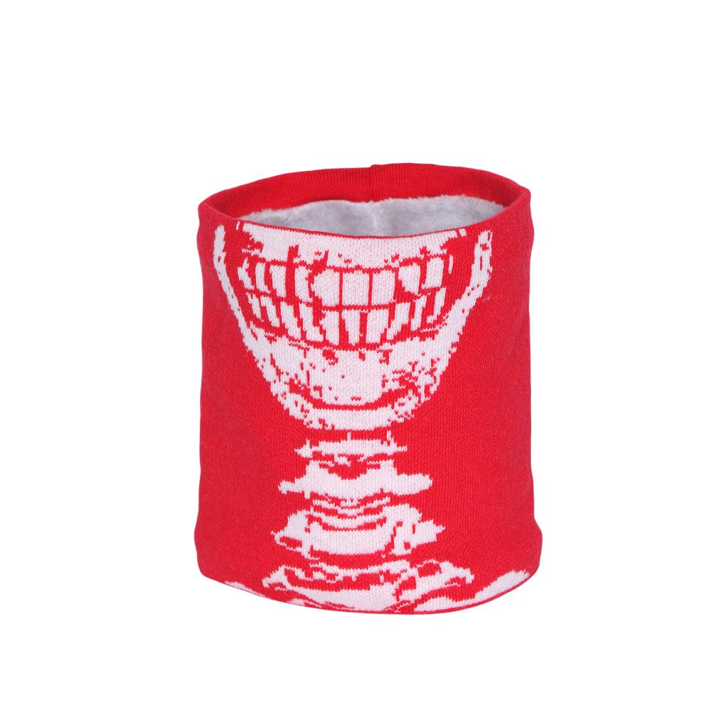 Men Women Cashmere Thickened Winter Neckerchief Halloween Party Skull Face Towel Windproof Neck Gaiter Cover Fashion Warm Scarf