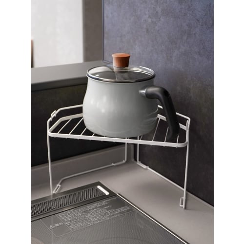 Wahei Freiz Triangular Stove Corner Rack, Kitchen Storage, Float RG-0482