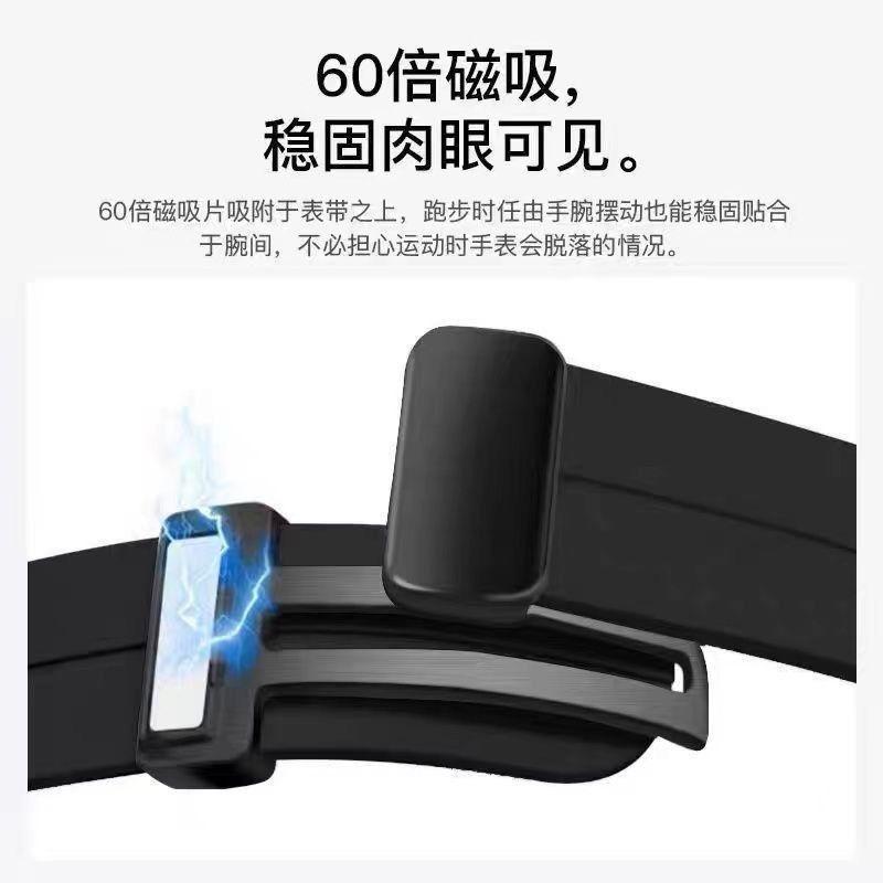 Watch Men'S Fashion Luminous Calendar Men'S Watch Silicone Belt Magnetic Buckle Square High Value Quartz Watch