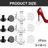 6 Pairs Heel Protector for Women | S/M/L Sizes (Black & transparent) | Shoe Bite Protector & Heel Support for Pencil Heels | Anti-Slip Heel Cushion