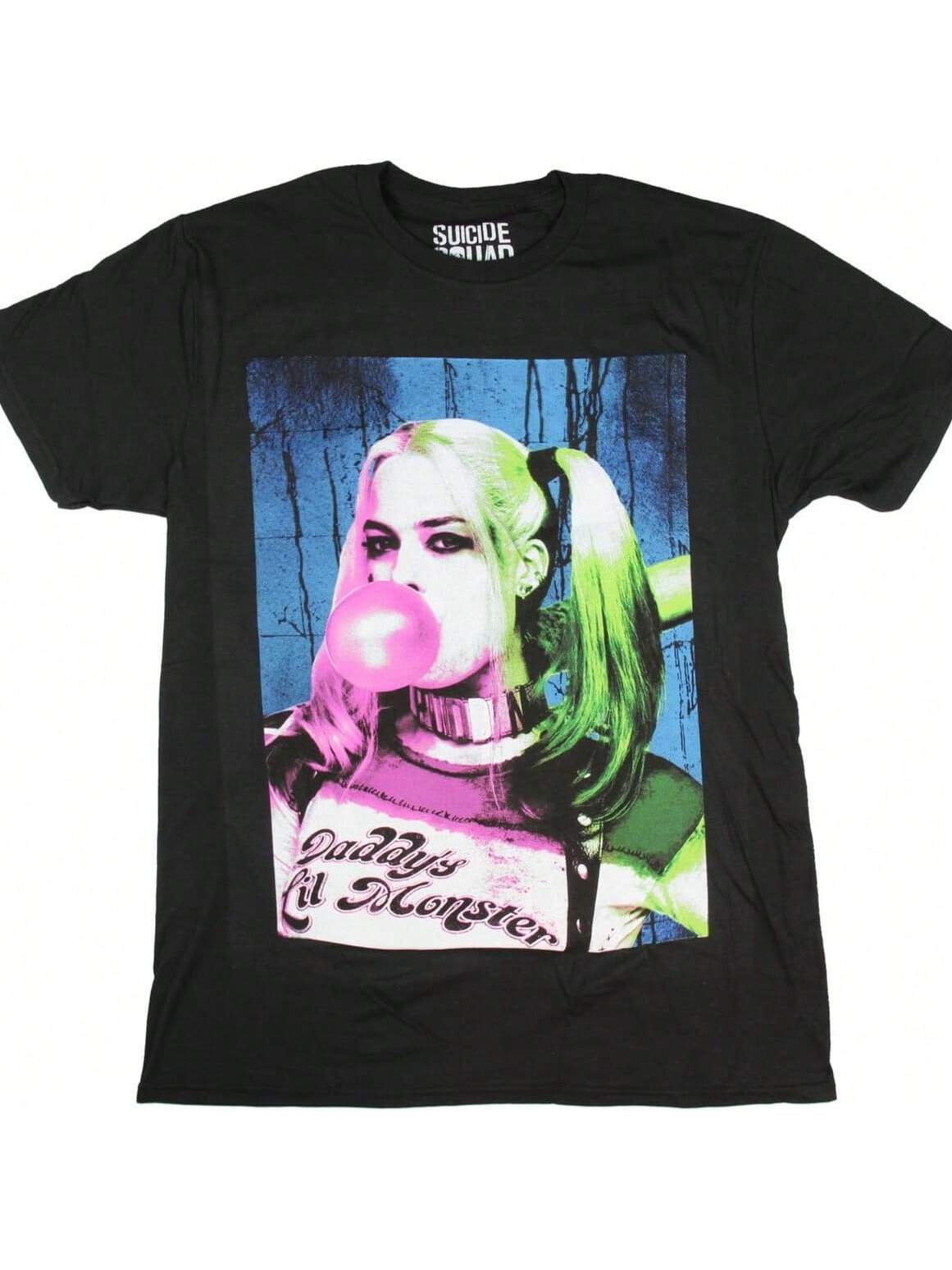 

Harley Quinns Bubble Gum Black Adult Tee (XXL) S