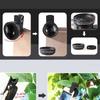Smartphone Lens Black 0.45X Optical Glass Phone Camera Macro and Wide Angle Lens for Live Broadcast