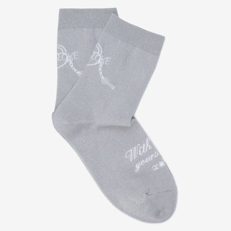 ZOOC Lauren Jung Graphic Metal Socks SI_Z254PHN719