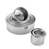 11-Piece Round Cookie & Cake Mold Set - Stainless Steel Mousse Rings & Fondant Cutters