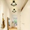 Modern LED Ceiling Lights Black White Triangle Lamps For Balcony Corridor Aisle Restaurant Bar Indoor Indoor Decorative Fixtures