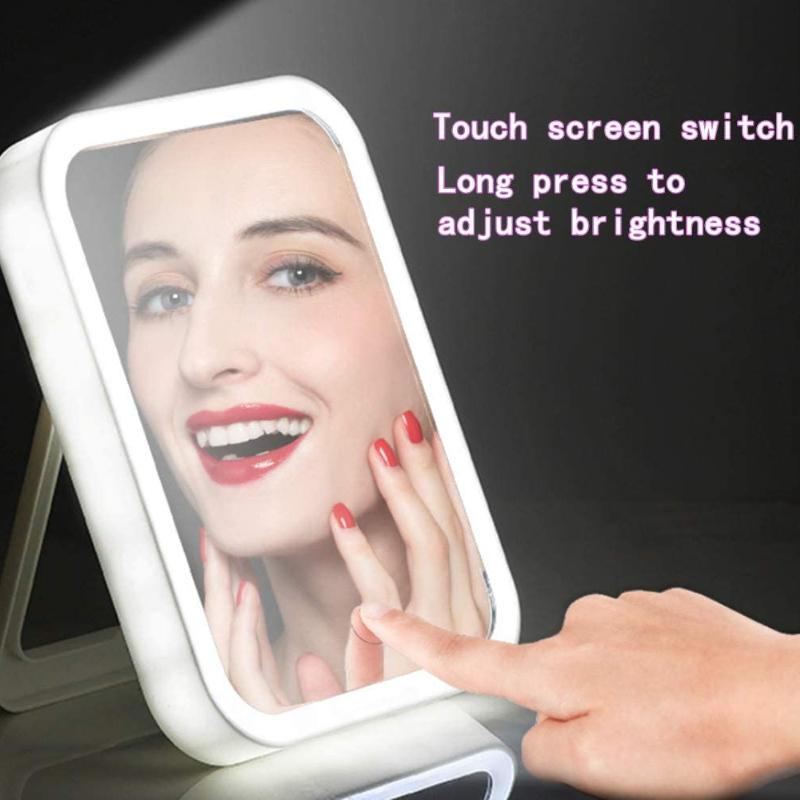 Ultra HD LED Makeup Mirror Illuminated Touch Screen with 3 Light Settings Portable Space-Saving & Travel-Friendly