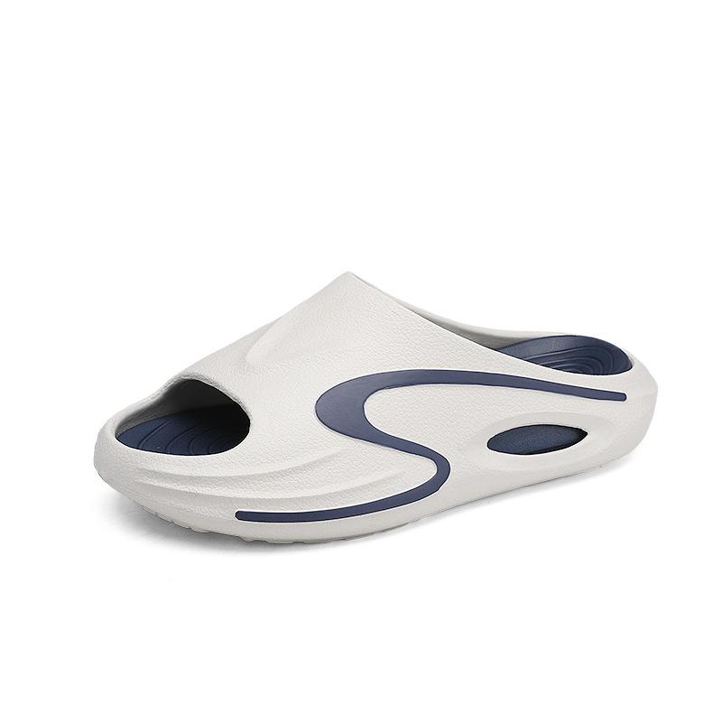 Summer Shit Feeling Color Matching Slippers Men's Lightweight Indoor Beach Sandals Thick Bottom Non-slip Outer Wear Trend One-word Drag