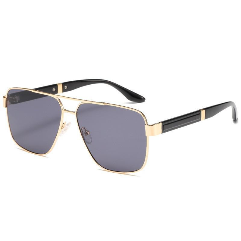 UV Protection Double Bridge Metal Aviator Sunglasses - European & American Style for Outdoor Sports & Driving