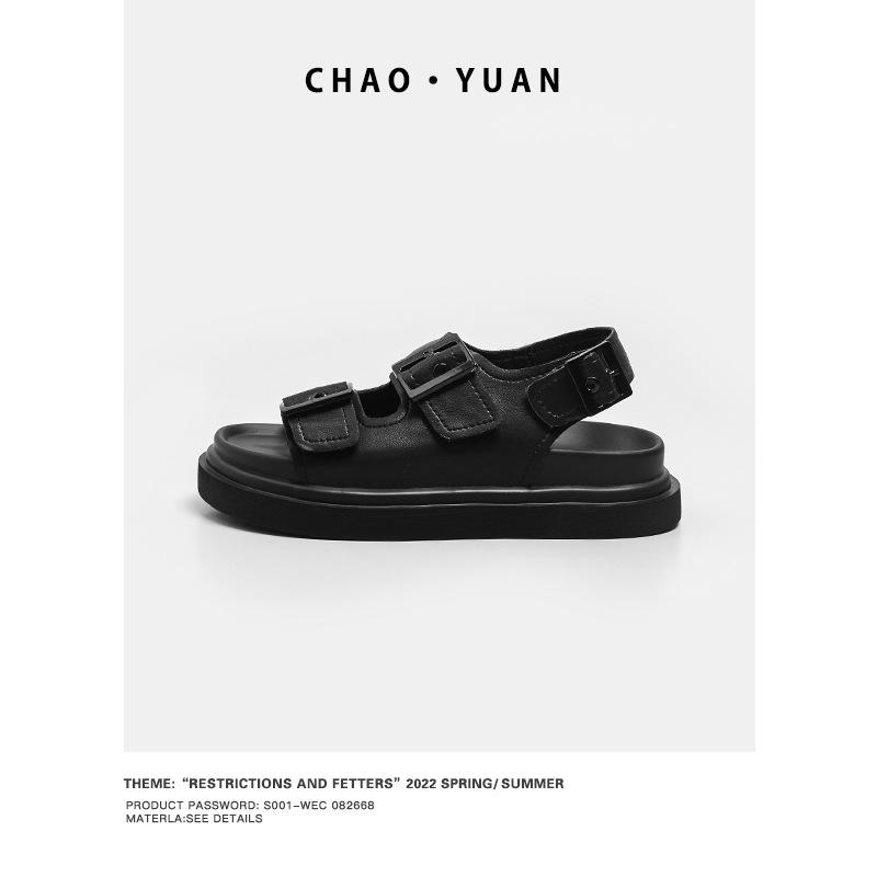 Chaoyuan sandals women's 2025 new autumn flat-bottomed leisure sports beach slippers women's fashion outer wear women's shoes non-slip