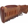 TOURBON Canvas Leather Recoil Reducing Pad Stock Extension Cover Buttstock Cheek Rest with Rifle Shell Holder